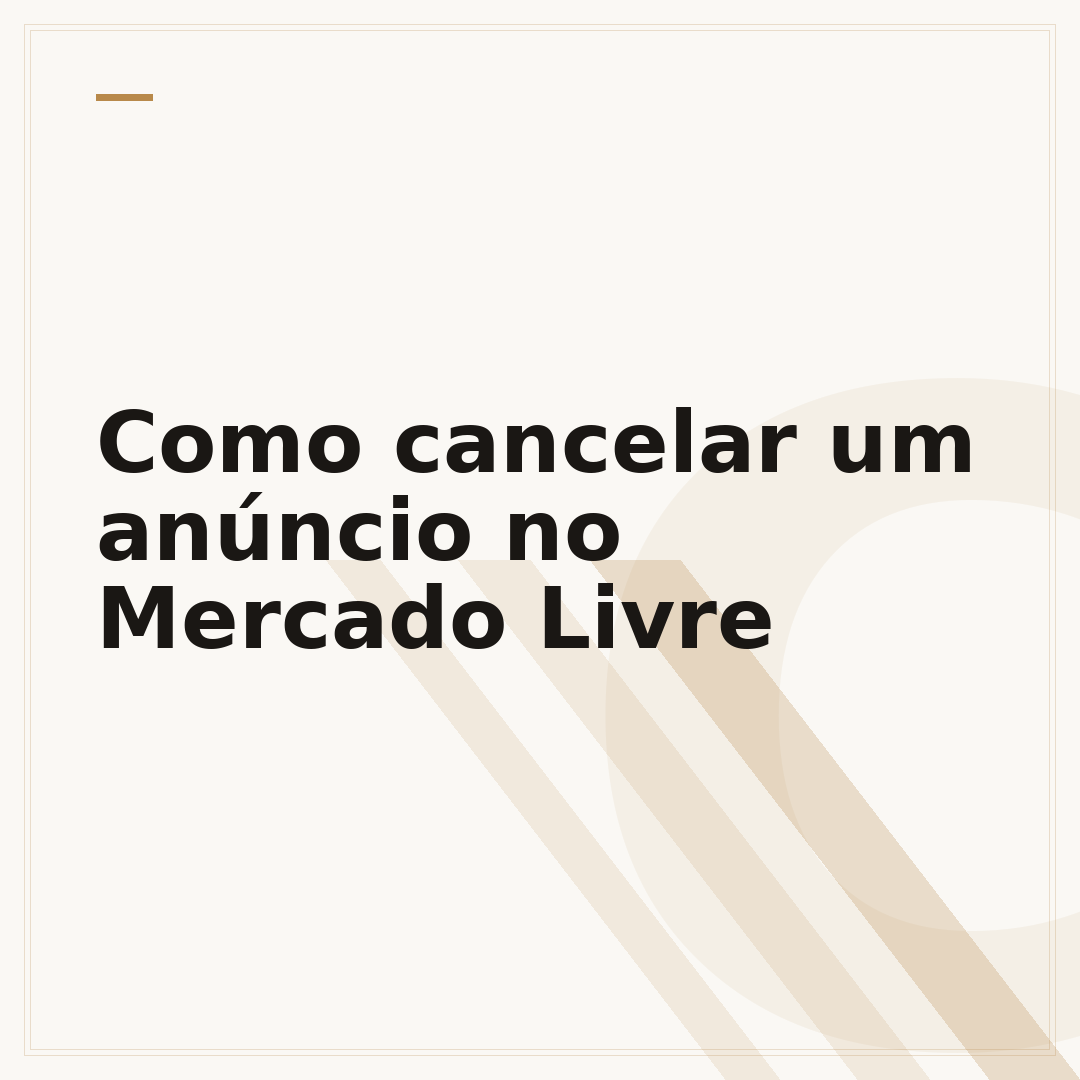 Como cancelar um anúncio no Mercado Livre