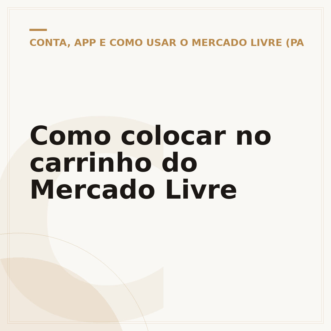 Como colocar no carrinho do Mercado Livre