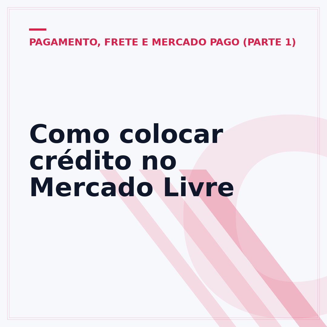 Como colocar crédito no Mercado Livre