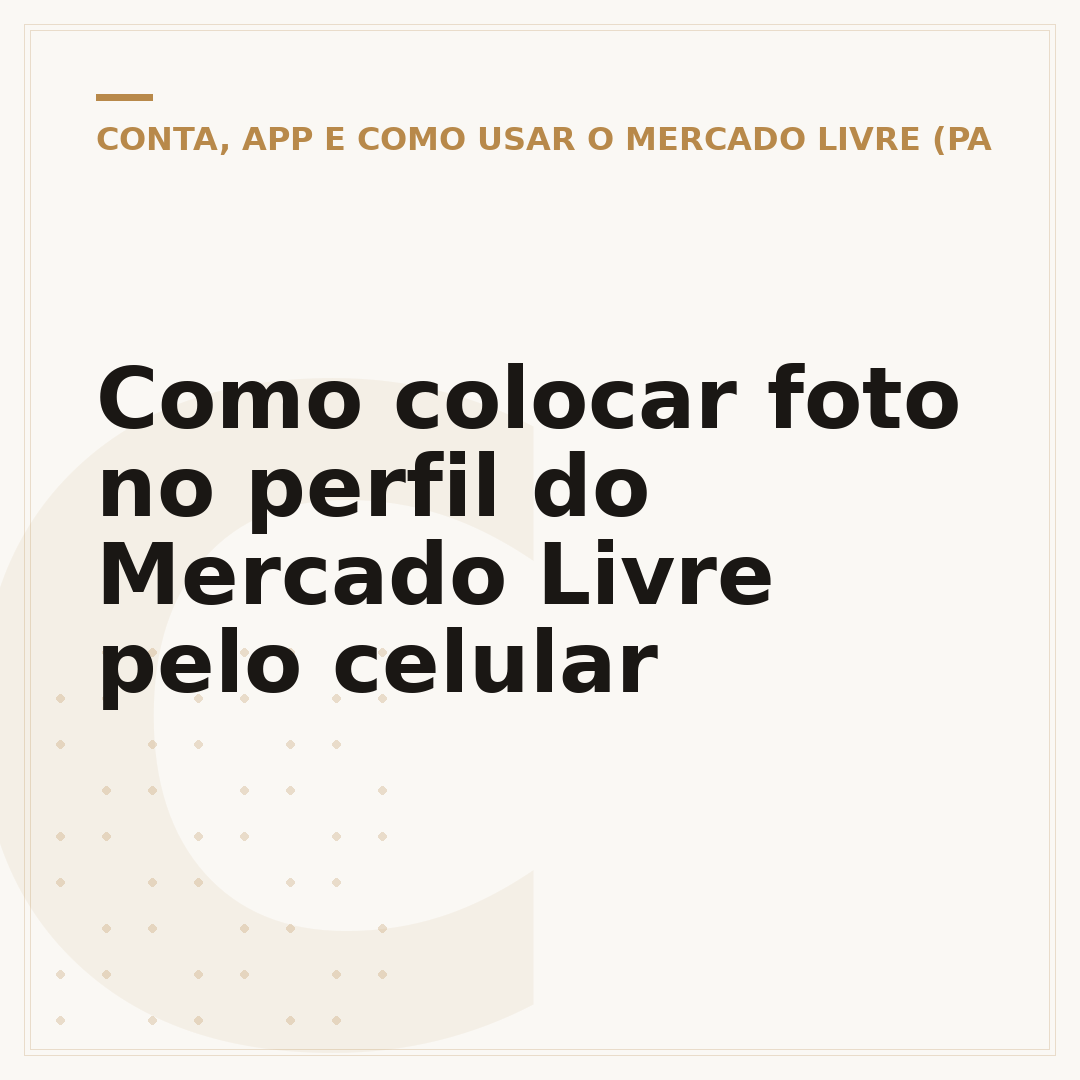 Como colocar foto no perfil do Mercado Livre pelo celular