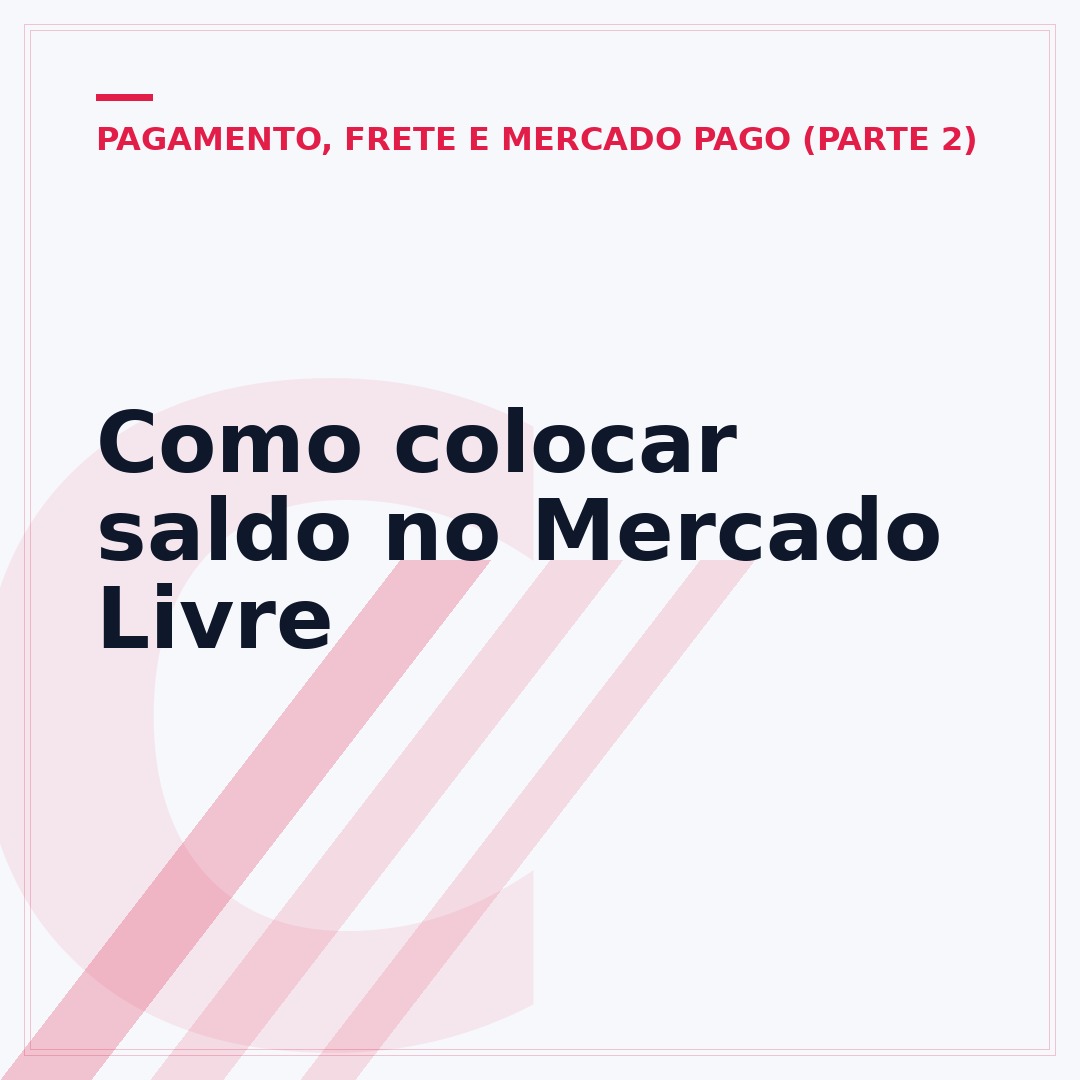 Como colocar saldo no Mercado Livre