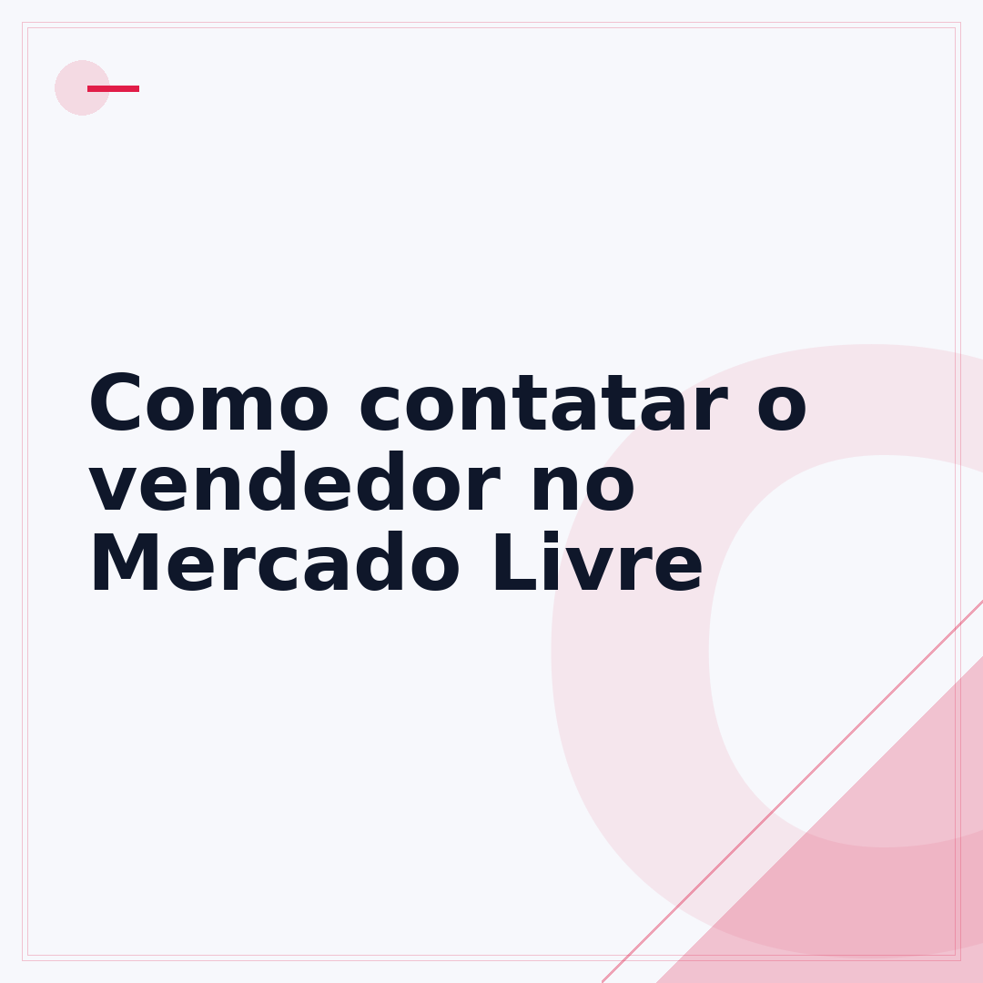 Como contatar o vendedor no Mercado Livre