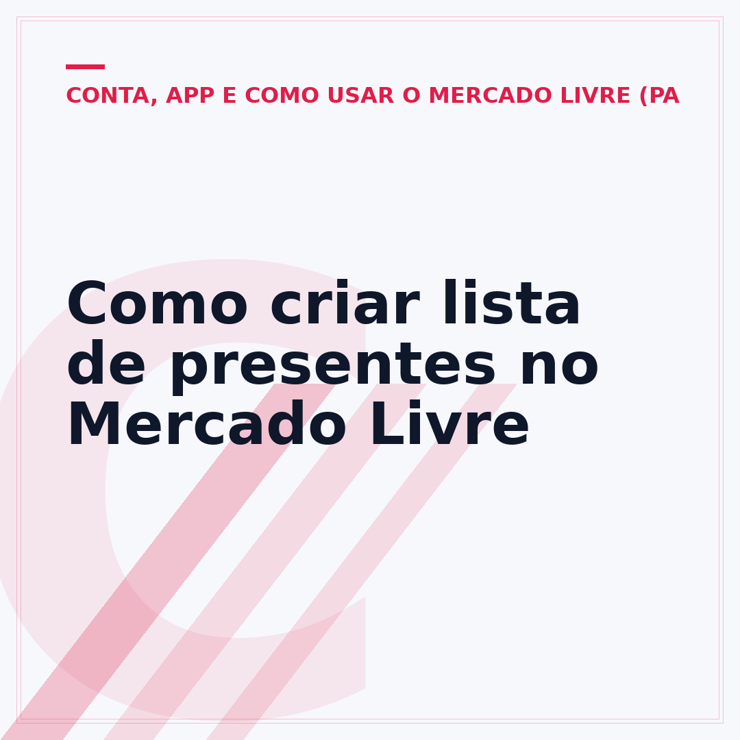 Como criar lista de presentes no Mercado Livre