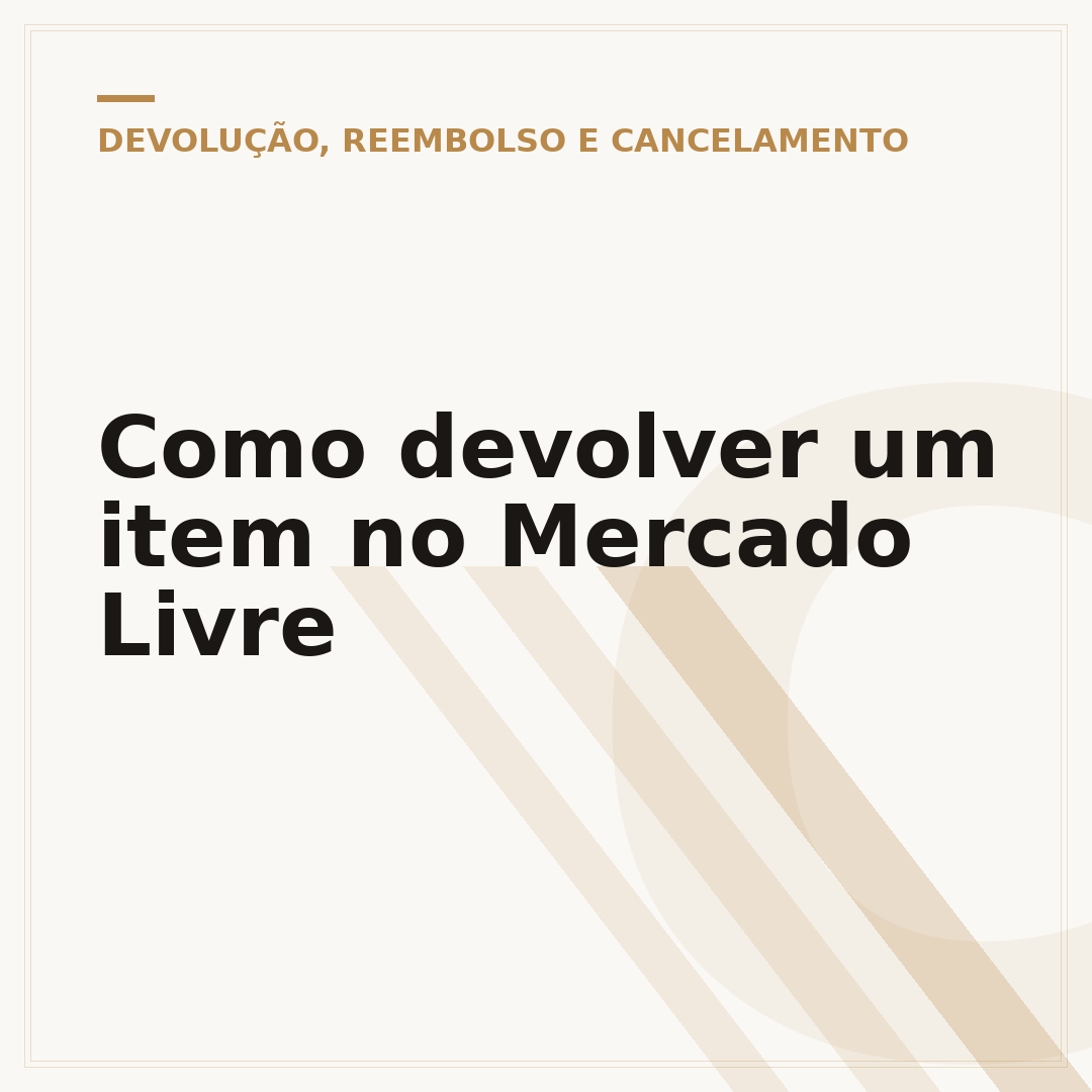 Como devolver um item no Mercado Livre