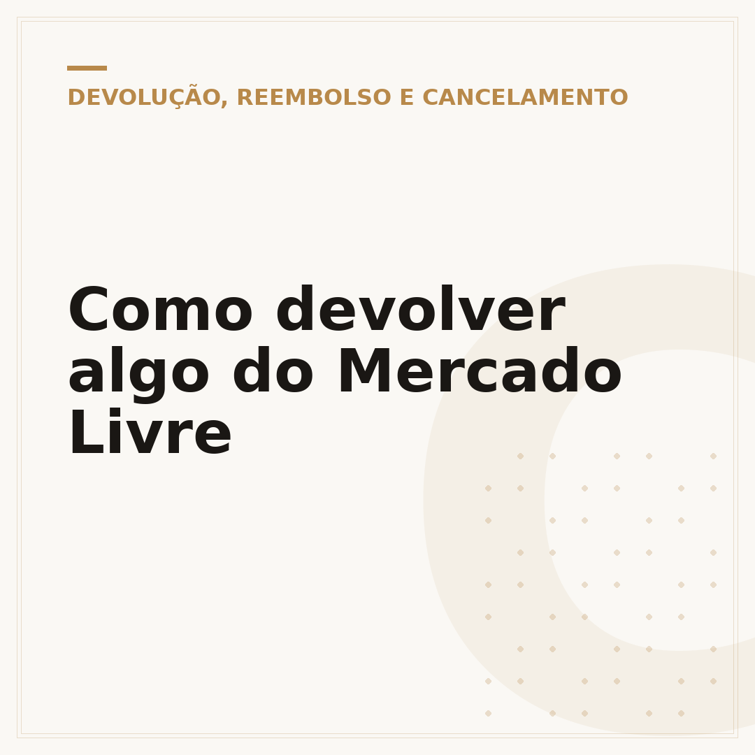Como devolver algo do Mercado Livre