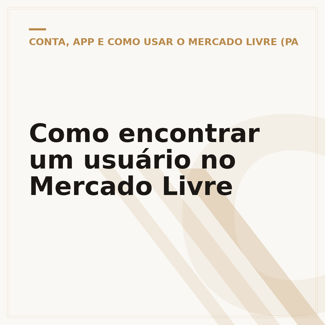 Como encontrar um usuário no Mercado Livre