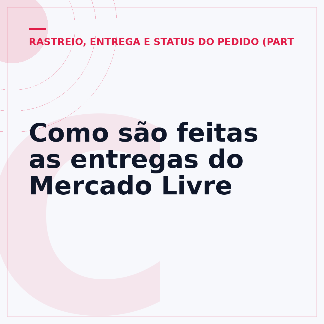 Como são feitas as entregas do Mercado Livre