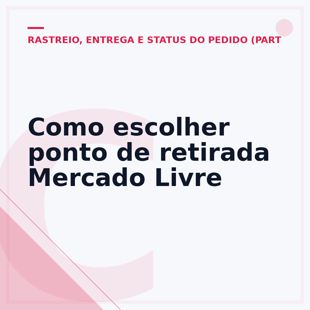 Como escolher ponto de retirada Mercado Livre