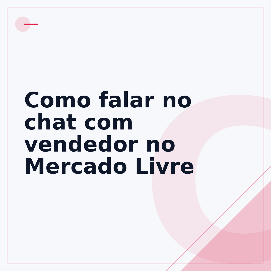Como falar no chat com vendedor no Mercado Livre