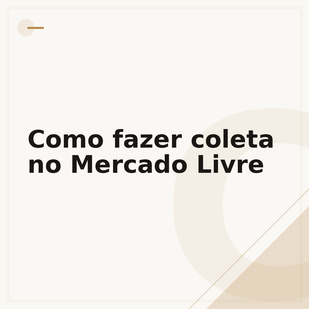 Como fazer coleta no Mercado Livre