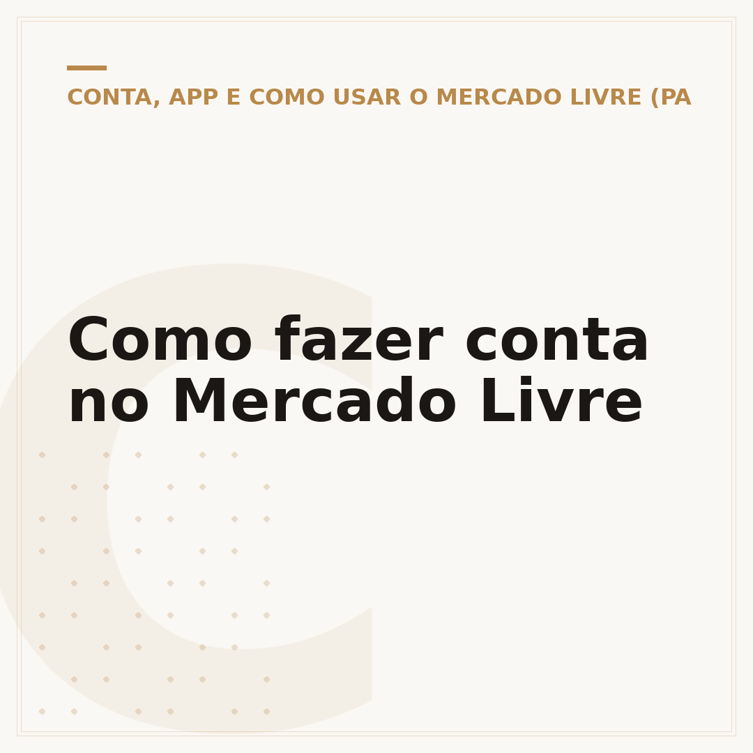 Como fazer conta no Mercado Livre