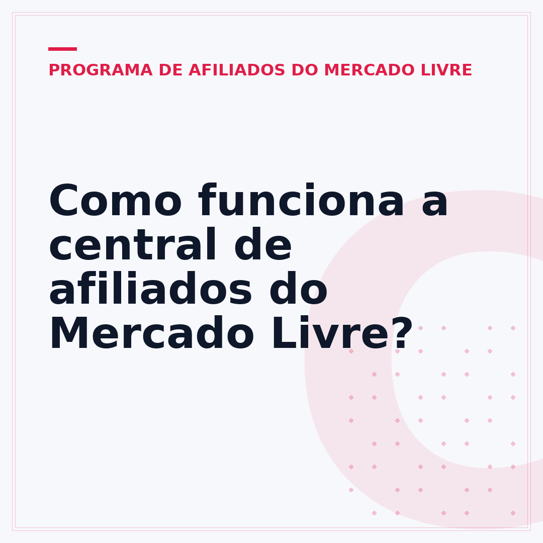 Como funciona a central de afiliados do Mercado Livre?