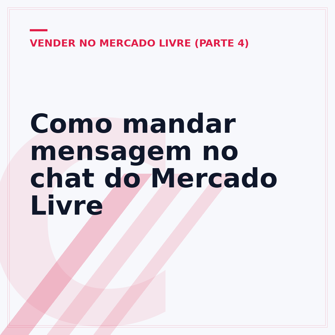 Como mandar mensagem no chat do Mercado Livre