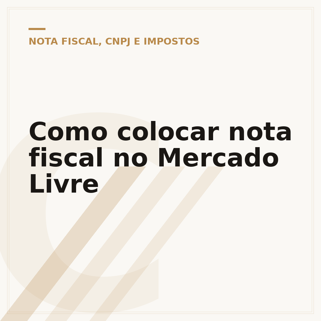 Como colocar nota fiscal no Mercado Livre