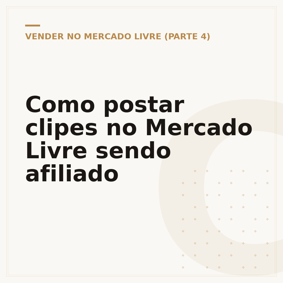 Como postar clipes no Mercado Livre sendo afiliado