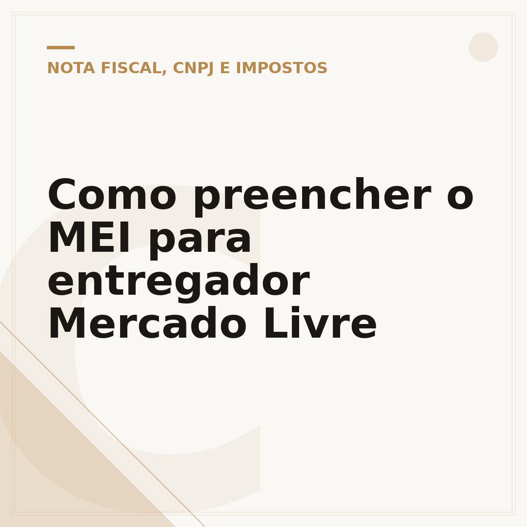 Como preencher o MEI para entregador Mercado Livre