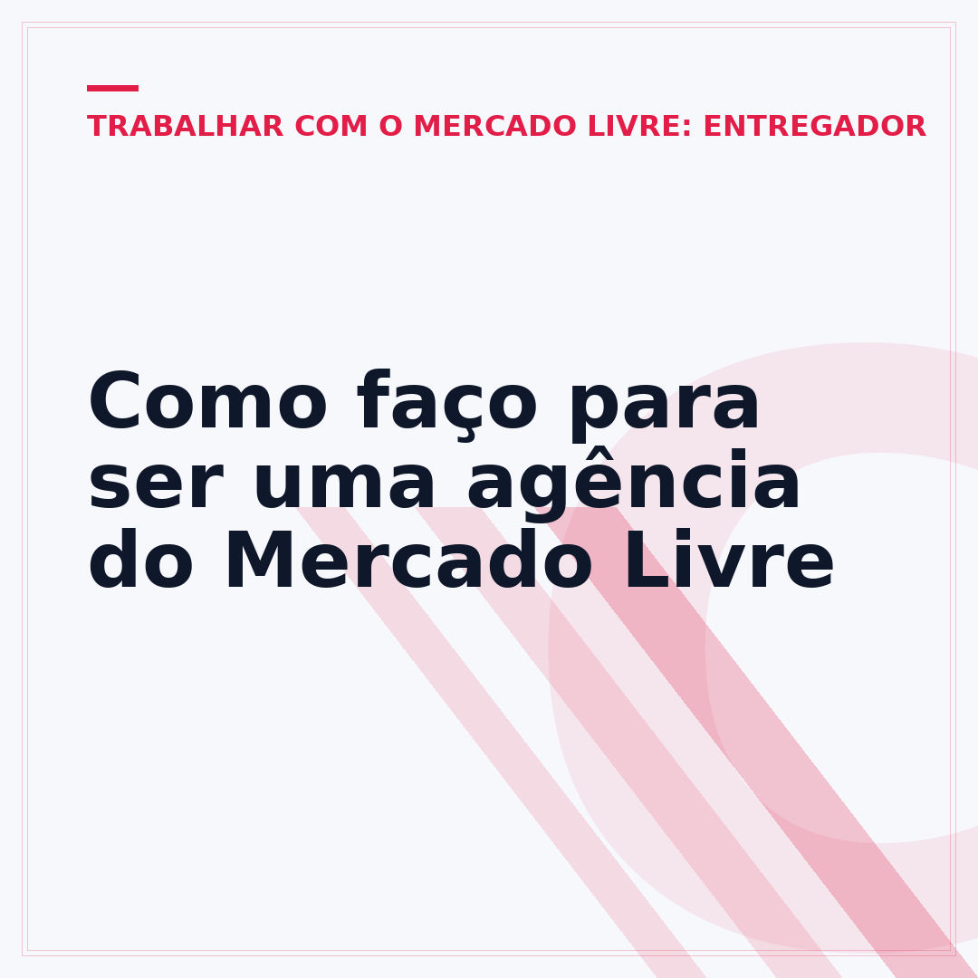 Como faço para ser uma agência do Mercado Livre