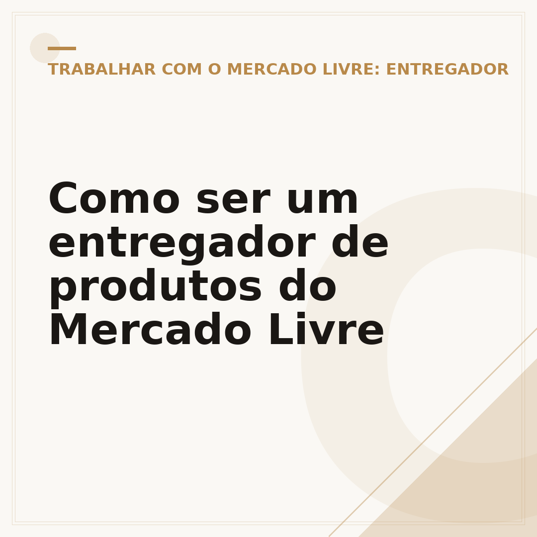Como ser um entregador de produtos do Mercado Livre