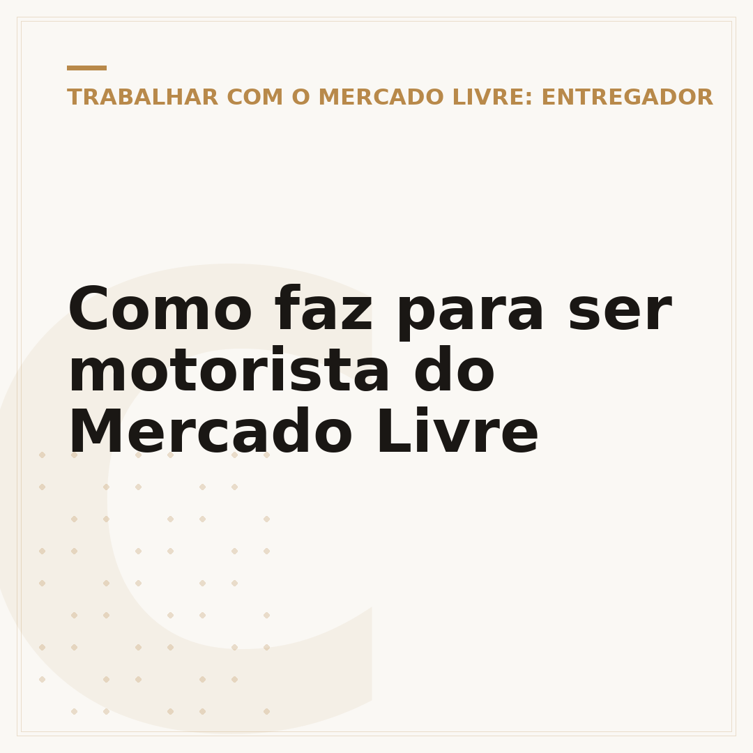 Como faz para ser motorista do Mercado Livre