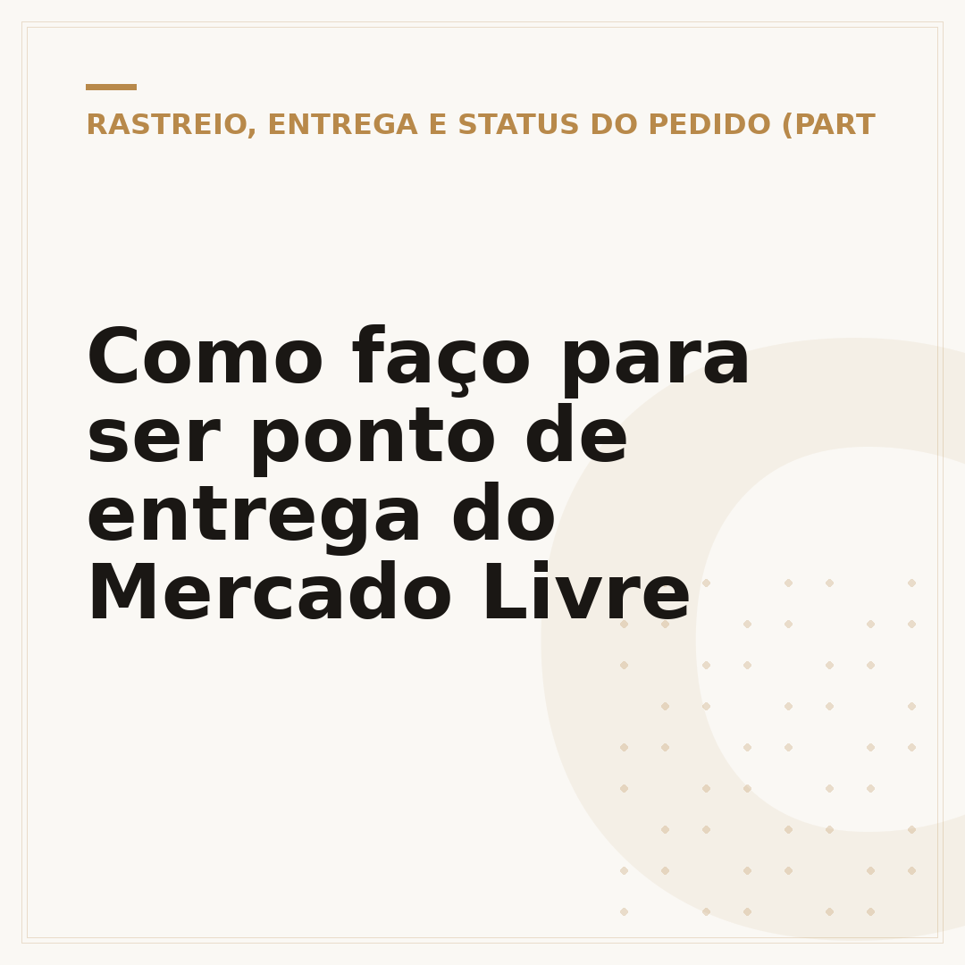 Como faço para ser ponto de entrega do Mercado Livre