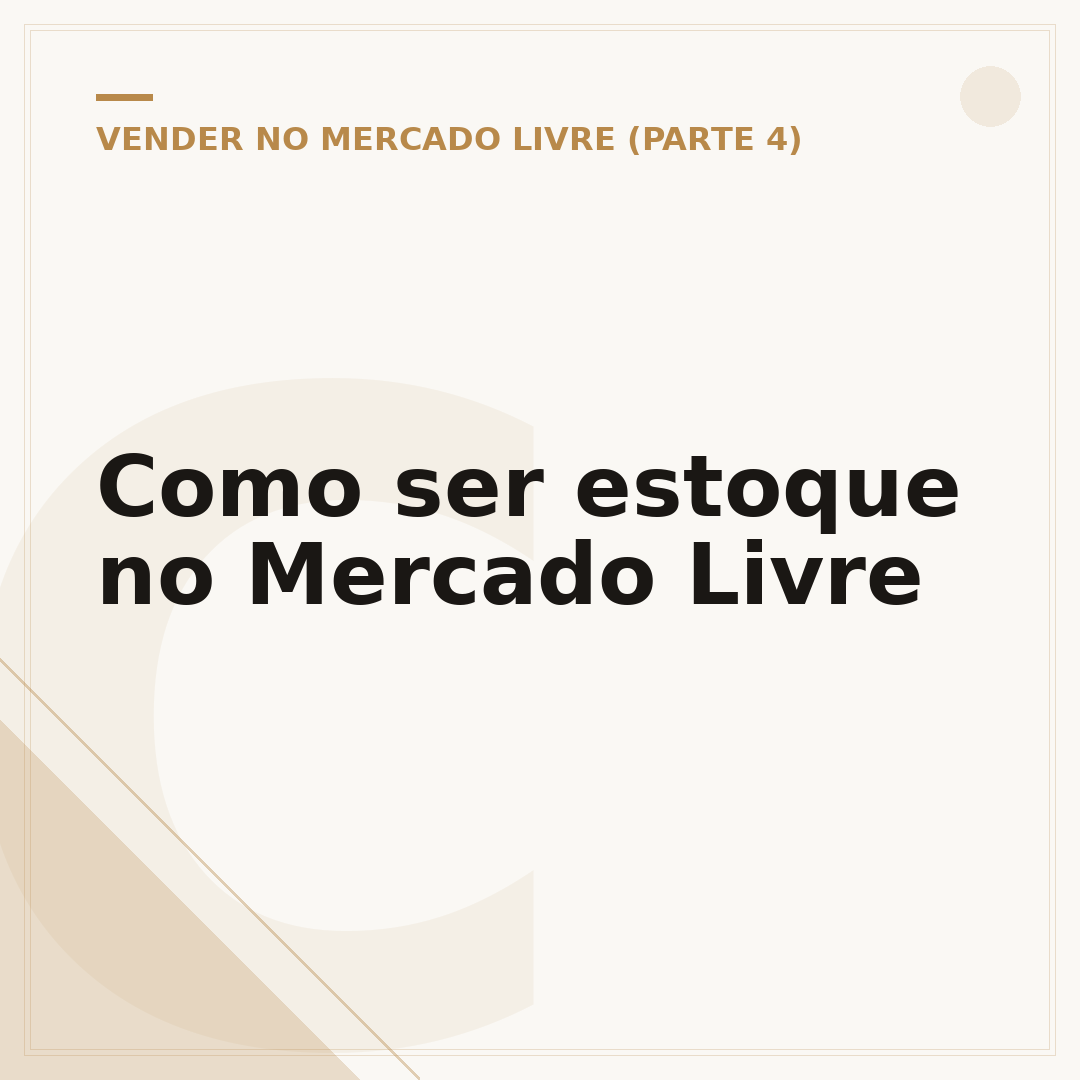 Como ser estoque no Mercado Livre