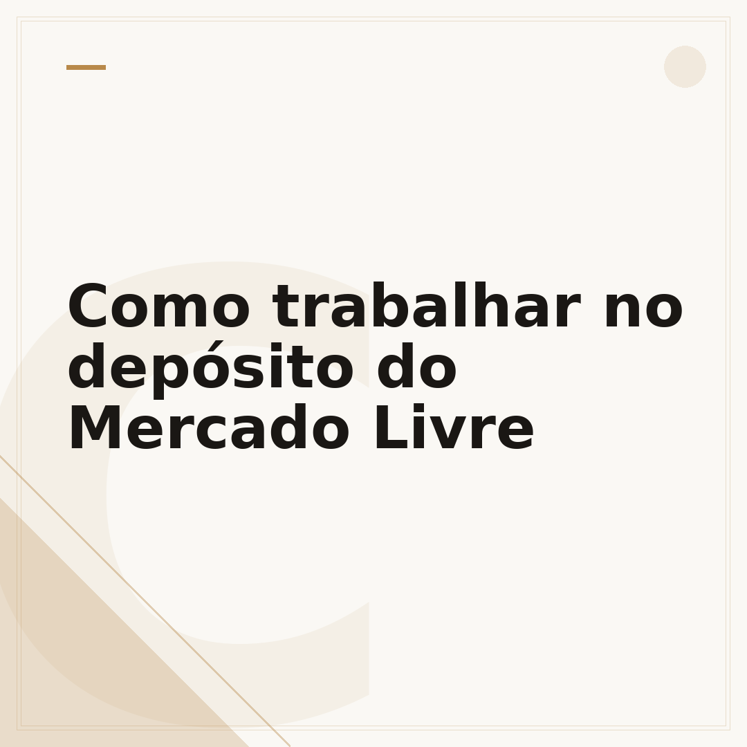 Como trabalhar no depósito do Mercado Livre