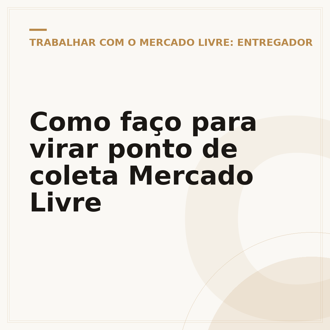 Como faço para virar ponto de coleta Mercado Livre