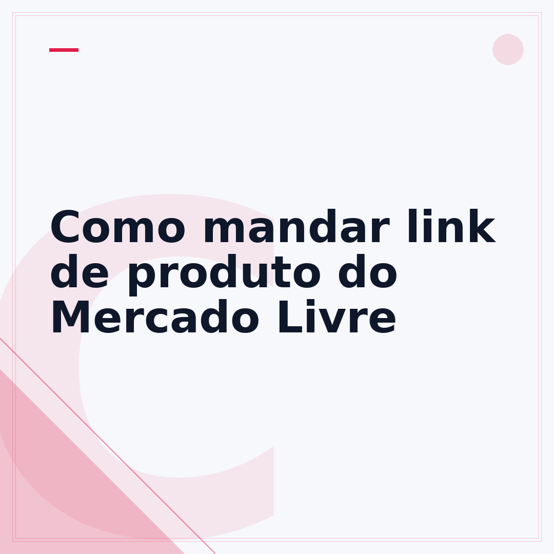 Como mandar link de produto do Mercado Livre