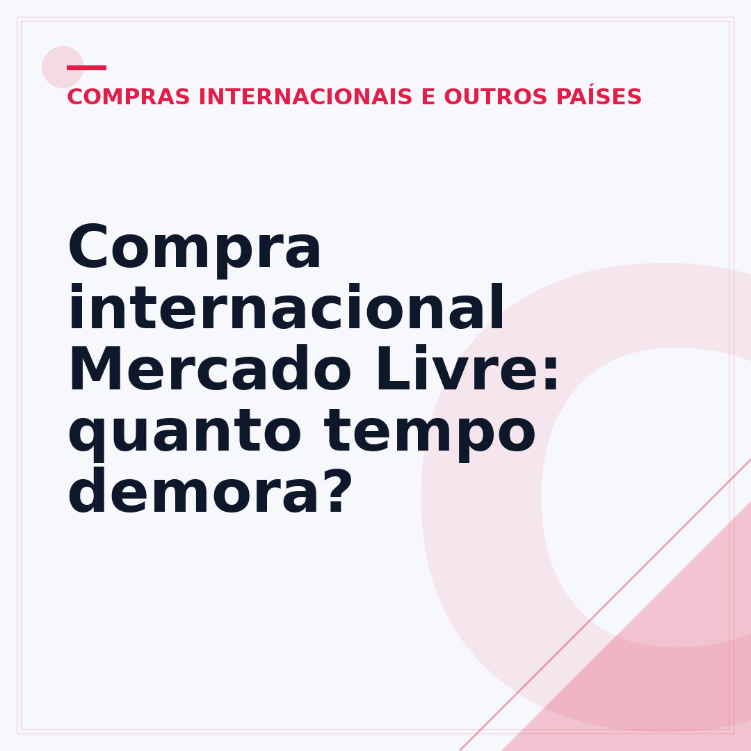 Compra internacional Mercado Livre: quanto tempo demora?