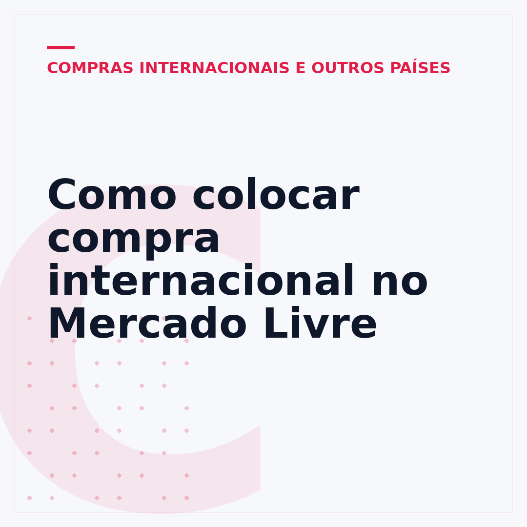 Como colocar compra internacional no Mercado Livre