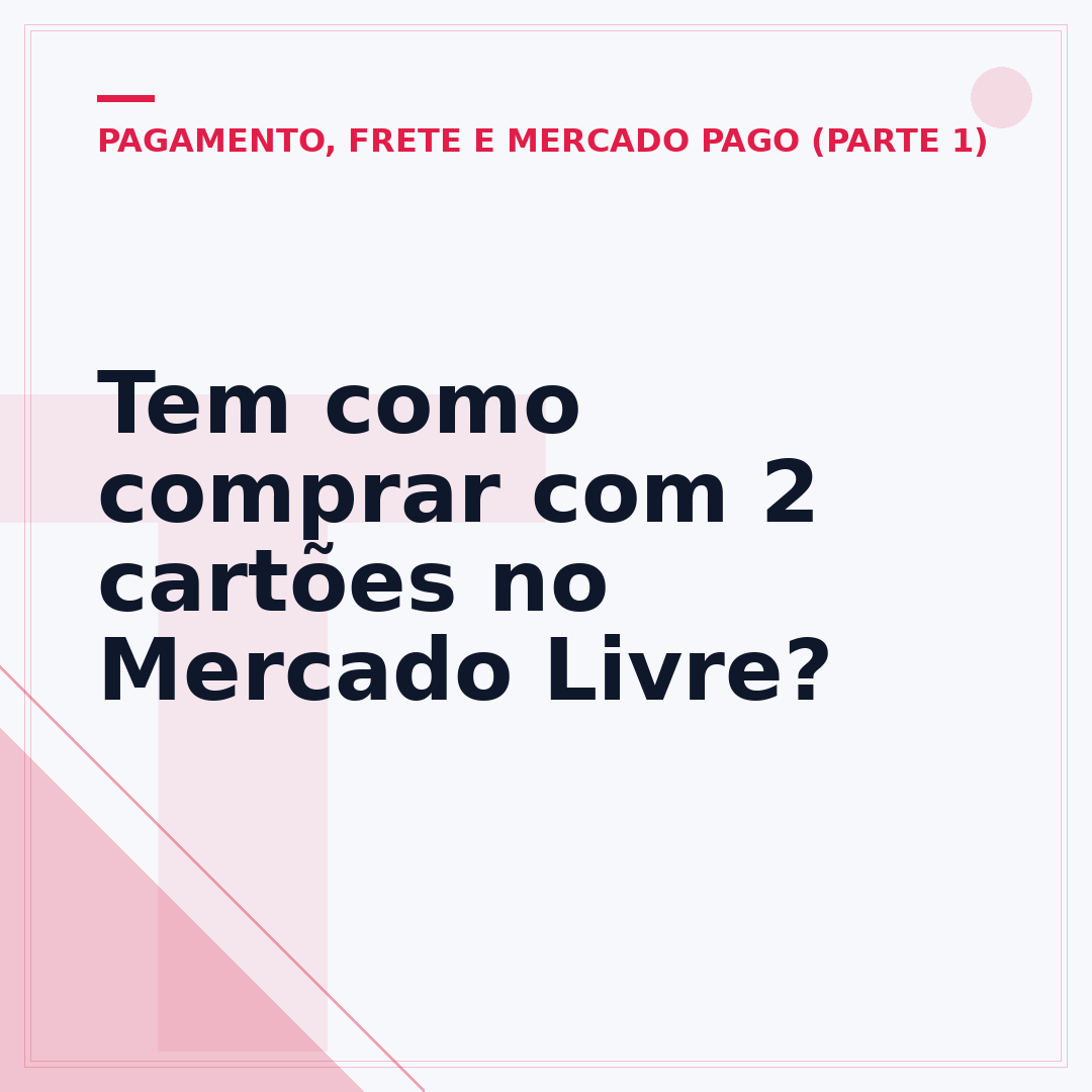 Tem como comprar com 2 cartões no Mercado Livre?