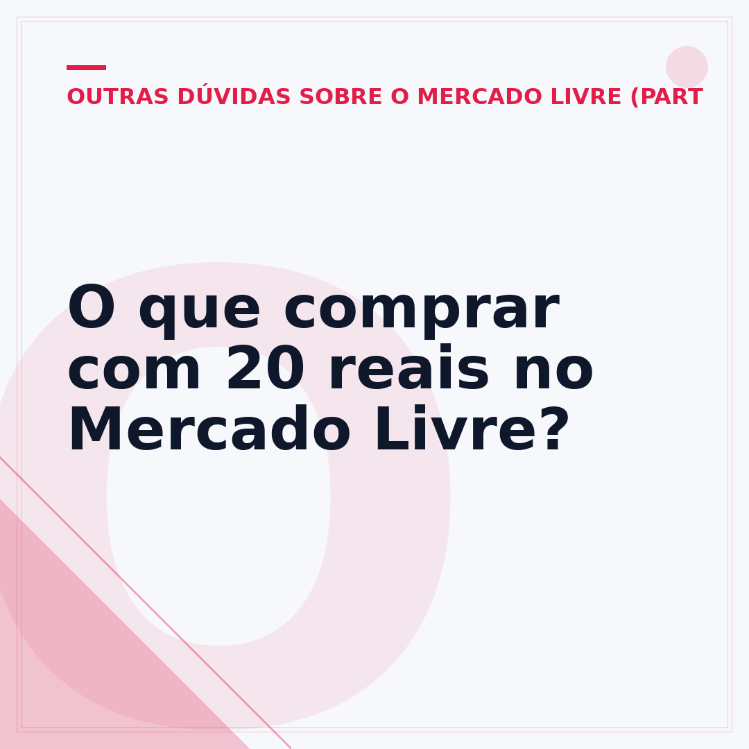 O que comprar com 20 reais no Mercado Livre?