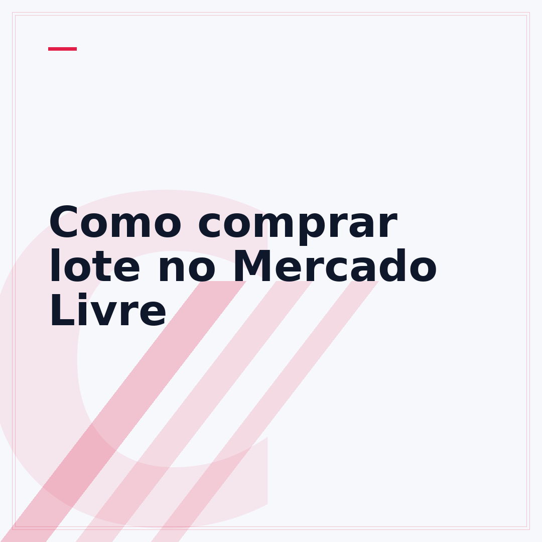 Como comprar lote no Mercado Livre