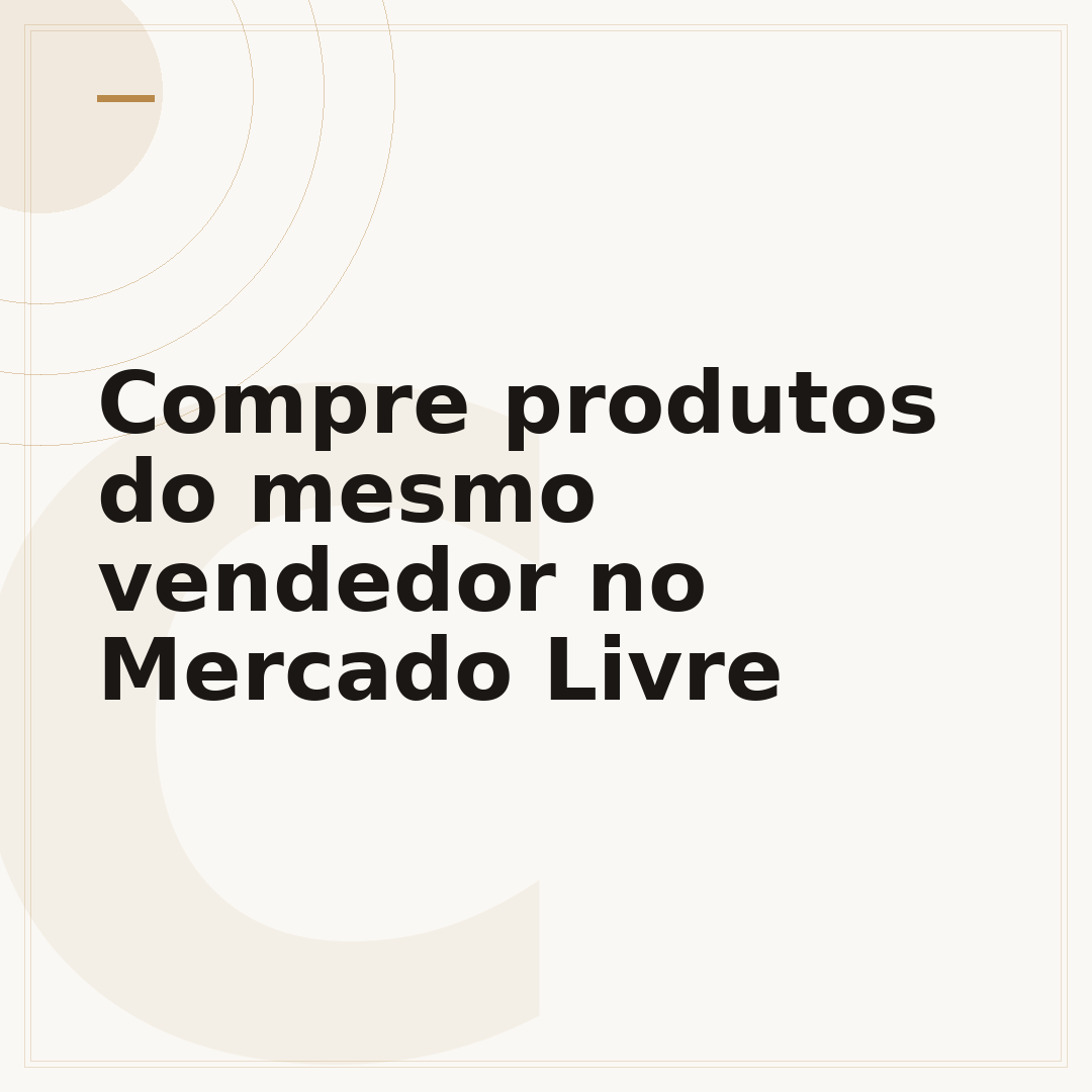 Compre produtos do mesmo vendedor no Mercado Livre