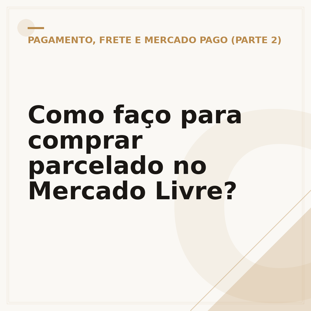 Como faço para comprar parcelado no Mercado Livre?
