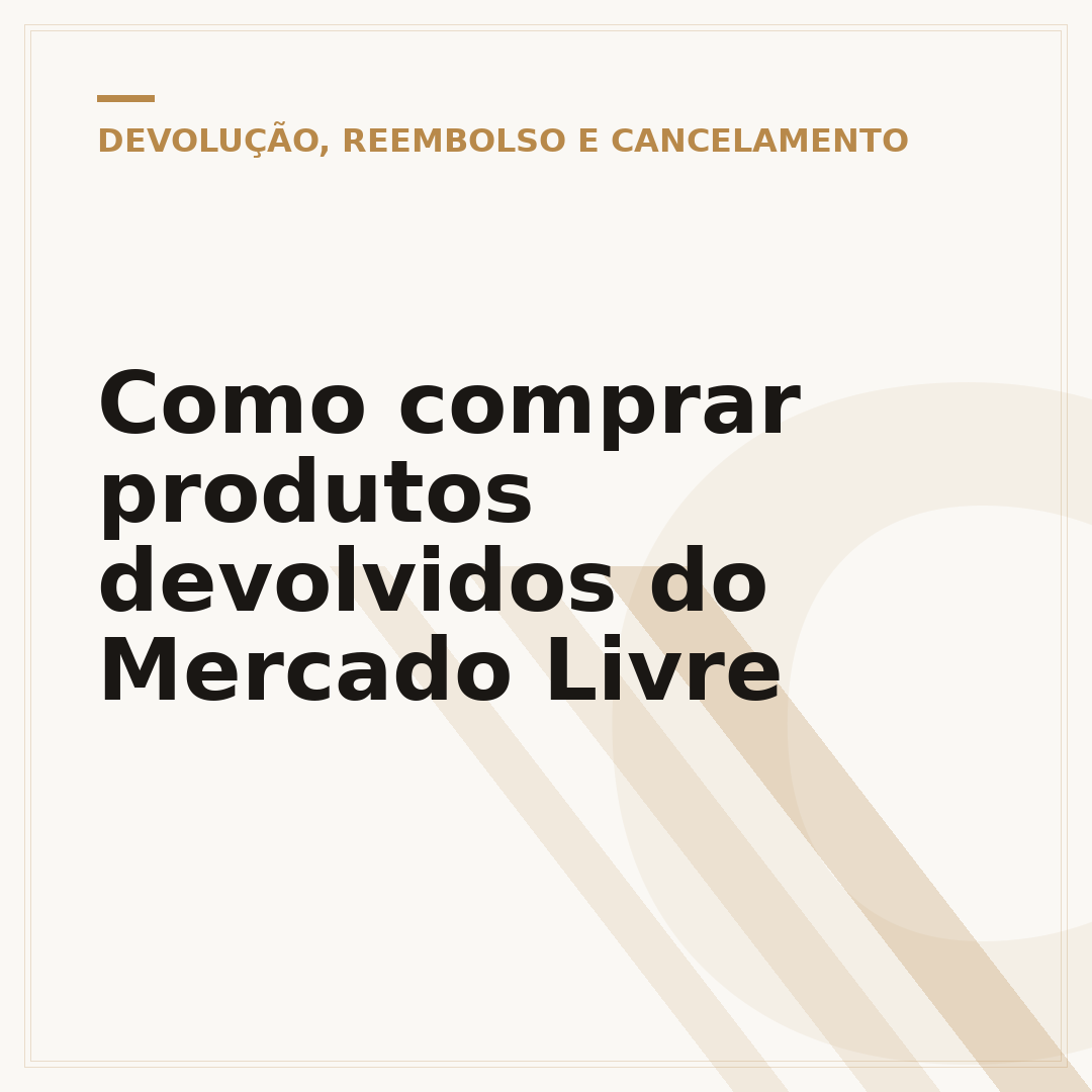 Como comprar produtos devolvidos do Mercado Livre