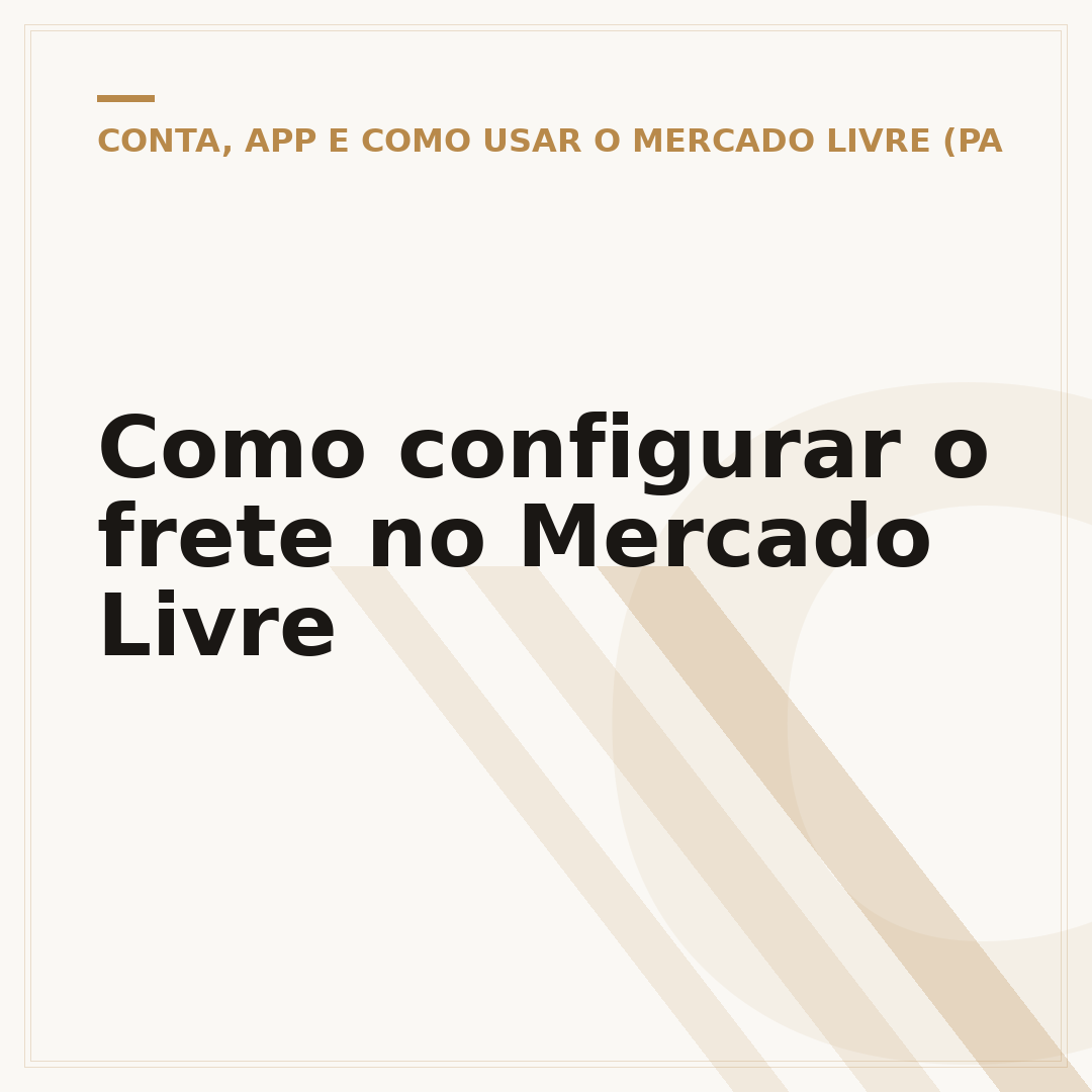 Como configurar o frete no Mercado Livre