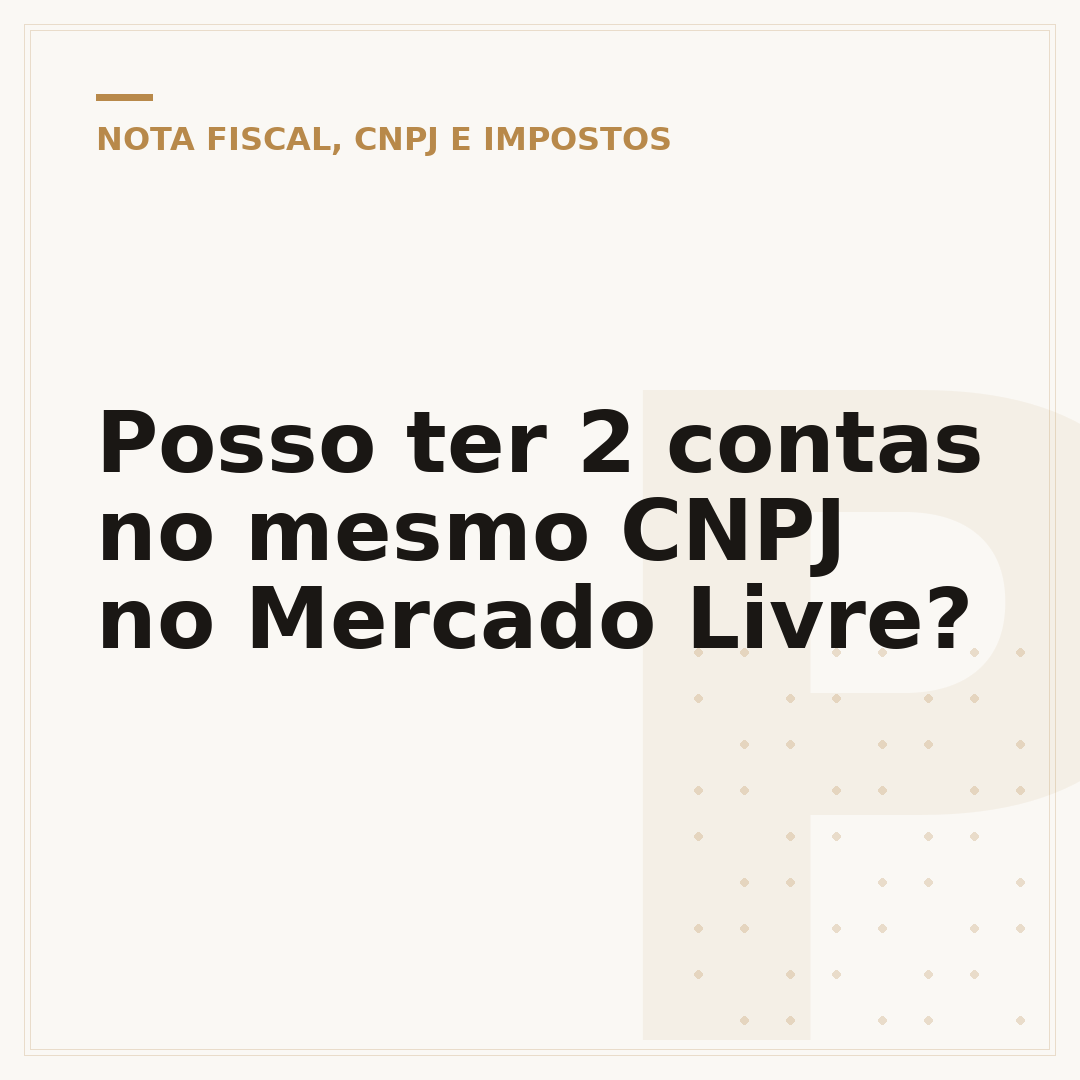 Posso ter 2 contas no mesmo CNPJ no Mercado Livre?