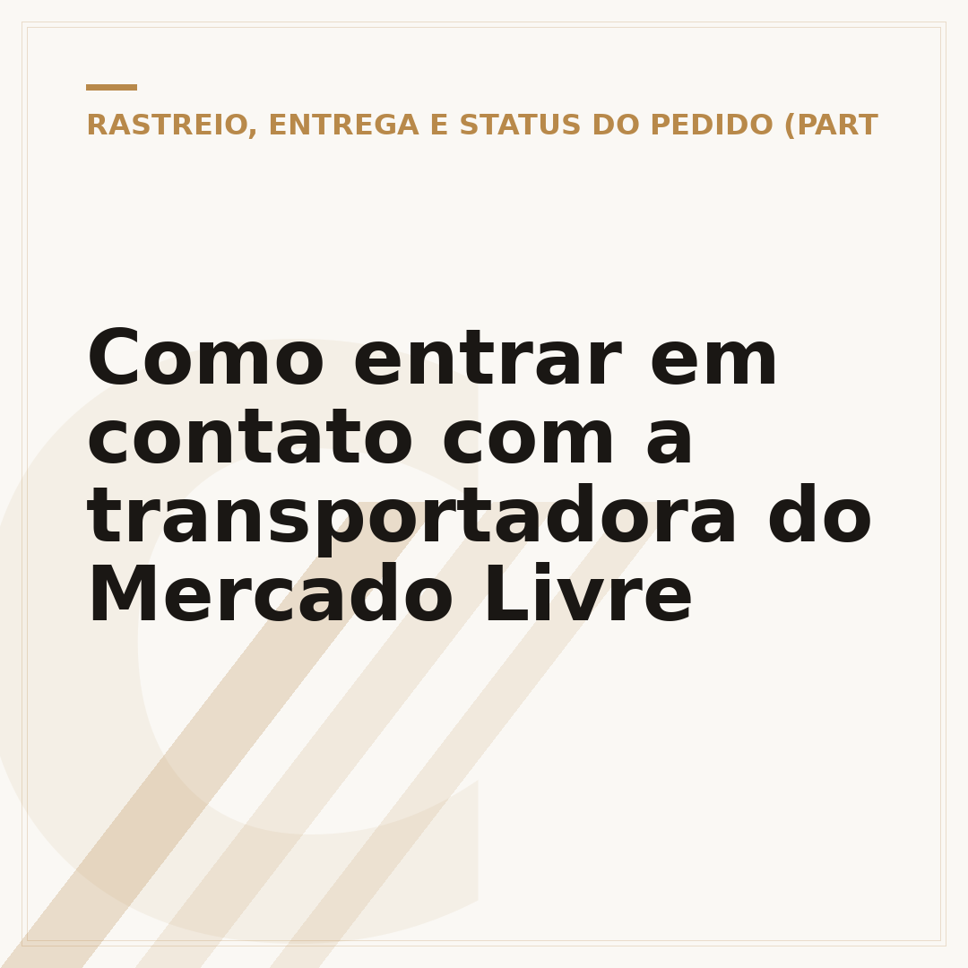 Como entrar em contato com a transportadora do Mercado Livre