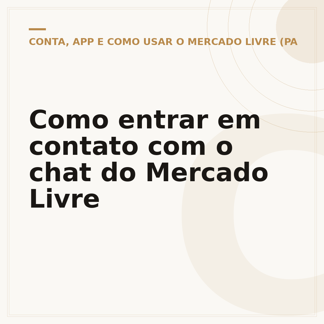 Como entrar em contato com o chat do Mercado Livre