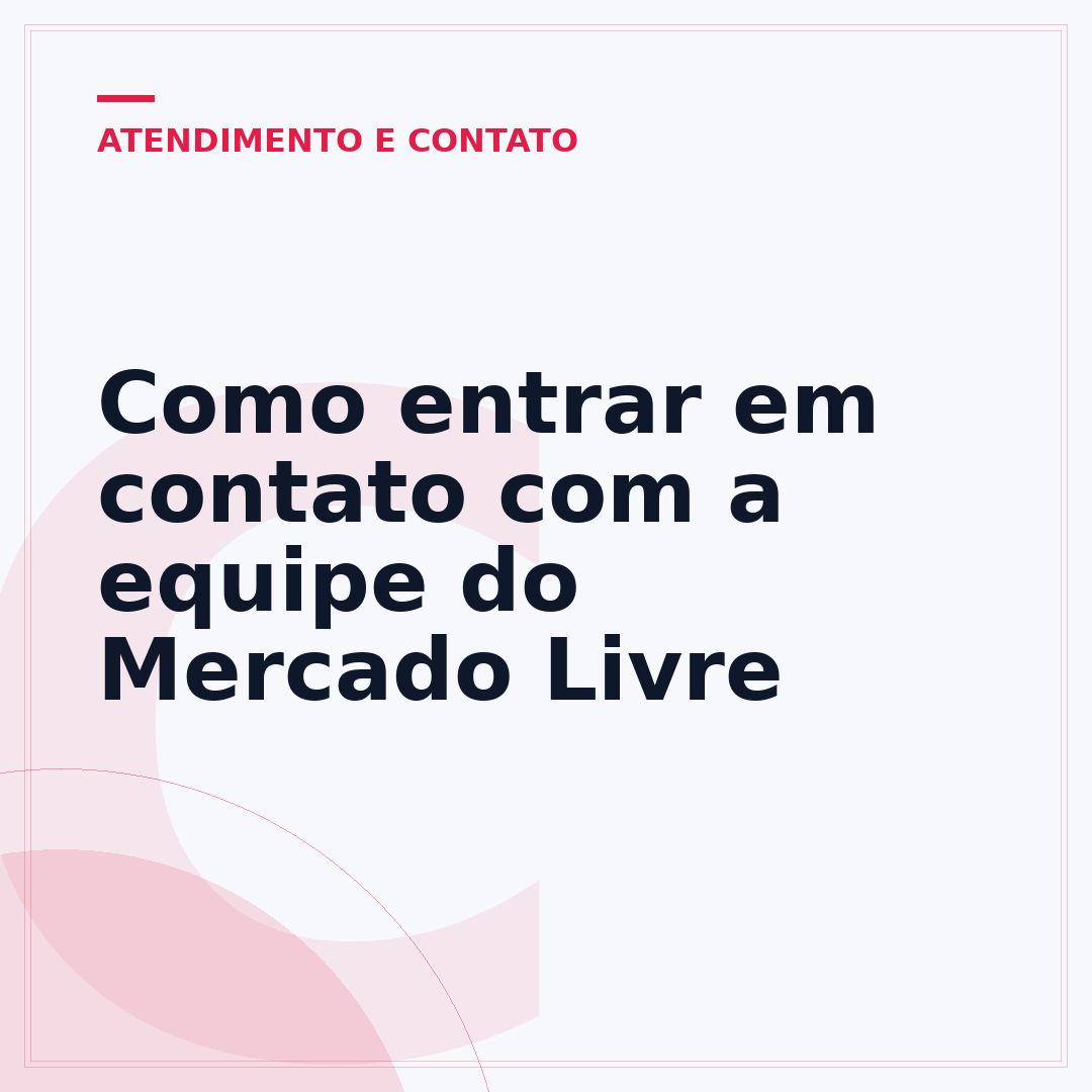 Como entrar em contato com a equipe do Mercado Livre