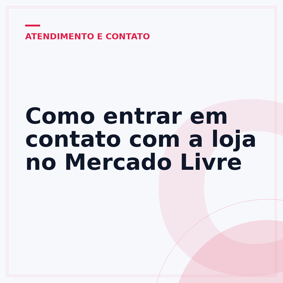 Como entrar em contato com a loja no Mercado Livre