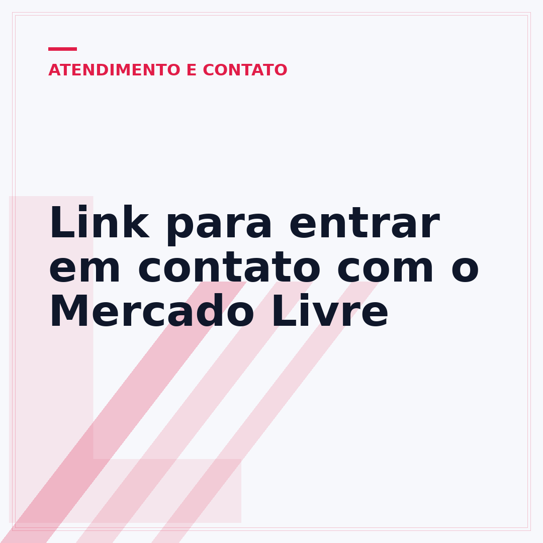 Link para entrar em contato com o Mercado Livre