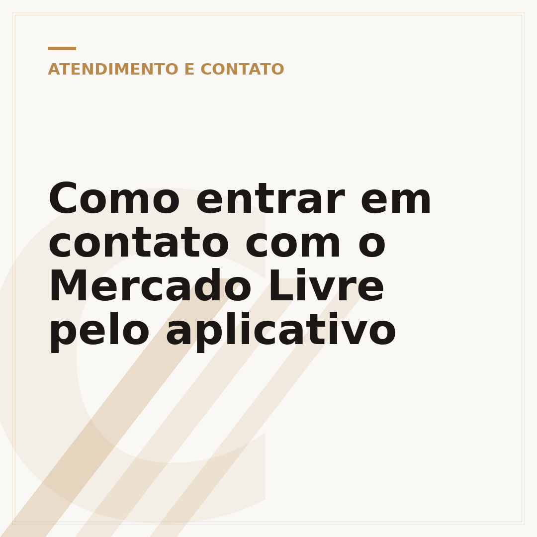 Como entrar em contato com o Mercado Livre pelo aplicativo
