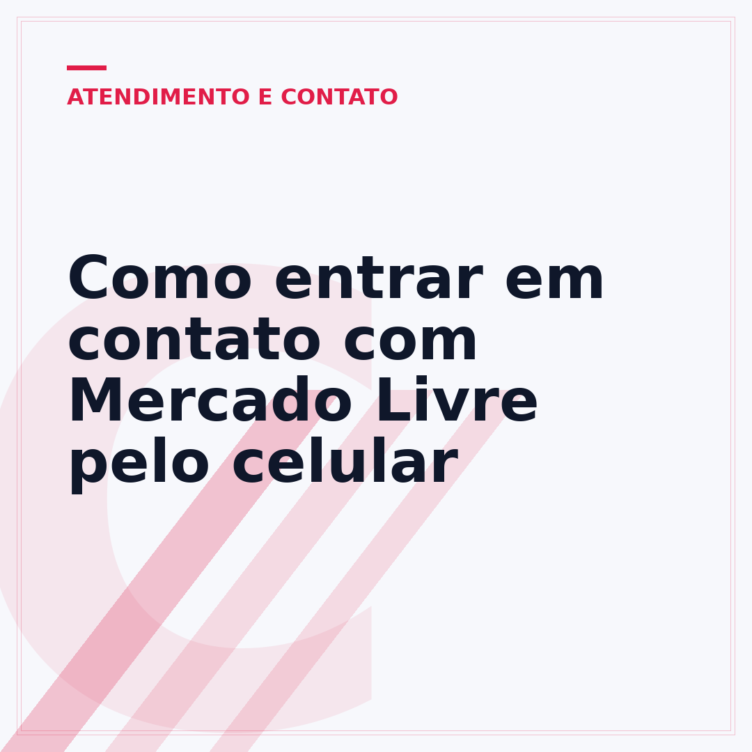 Como entrar em contato com Mercado Livre pelo celular