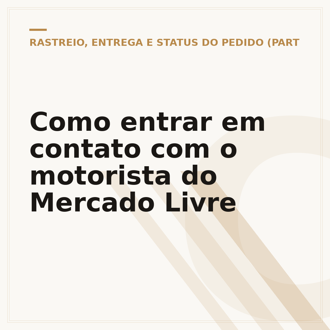 Como entrar em contato com o motorista do Mercado Livre