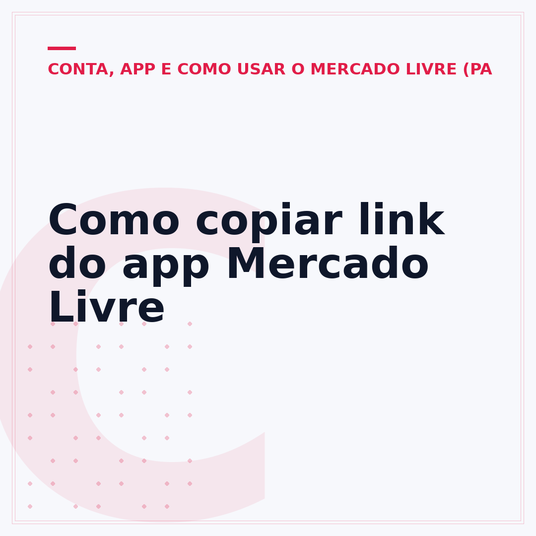 Como copiar link do app Mercado Livre