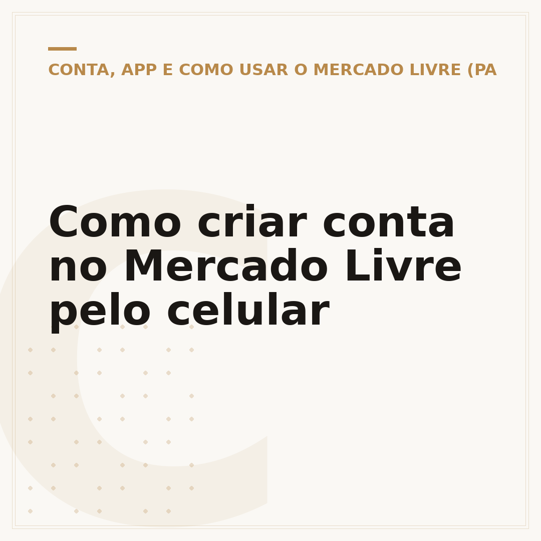 Como criar conta no Mercado Livre pelo celular