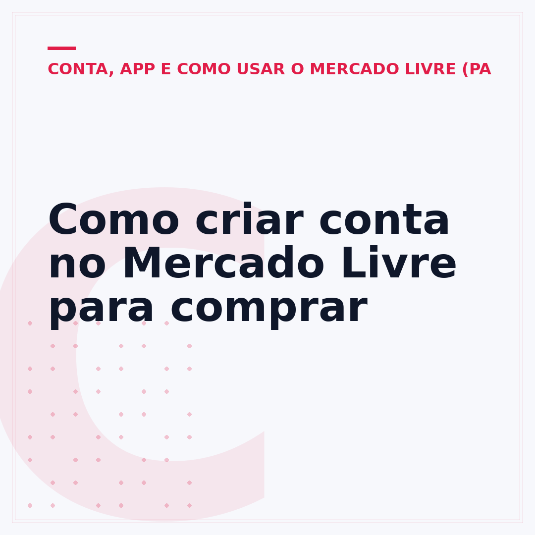 Como criar conta no Mercado Livre para comprar