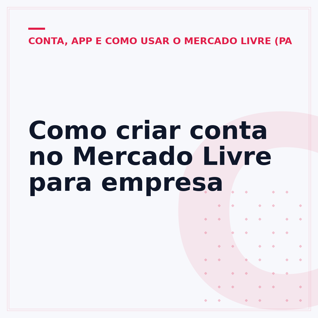 Como criar conta no Mercado Livre para empresa